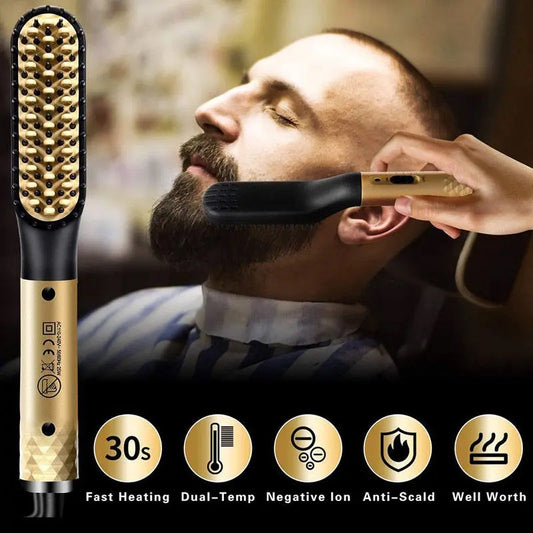 Professional Men’s beard straightener heating comb